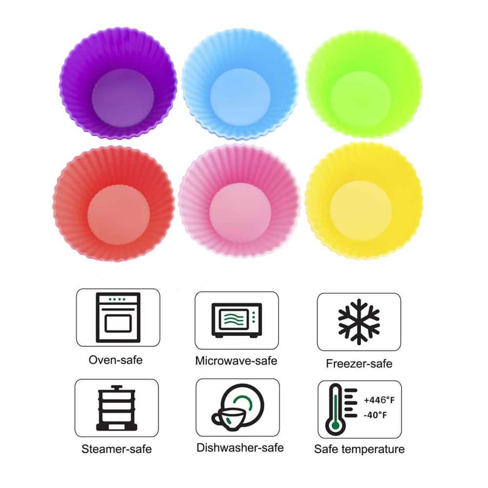 Silicone Round Mini Baking Muffin Moulds 5cm
