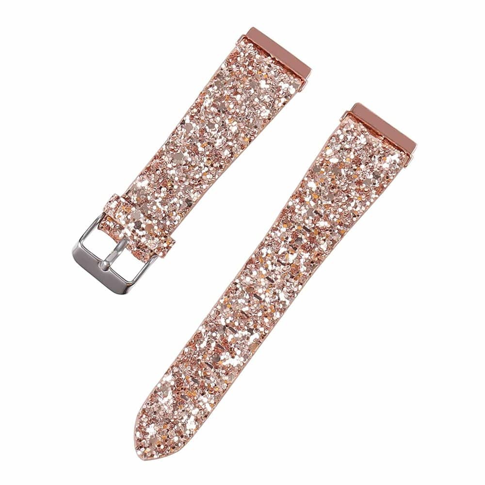 Leather Strap for Fitbit Versa - Silver