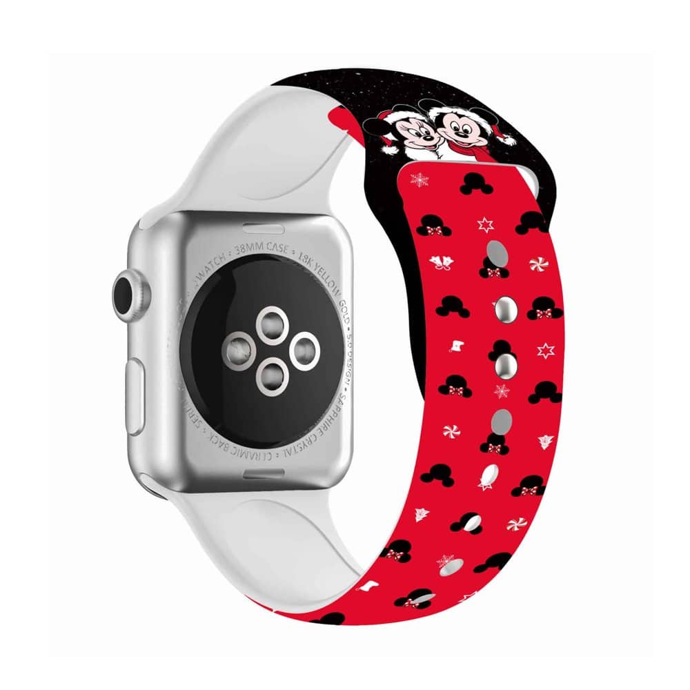 Silicone Strap for 38/40/41mm Apple Watch- White Christmas