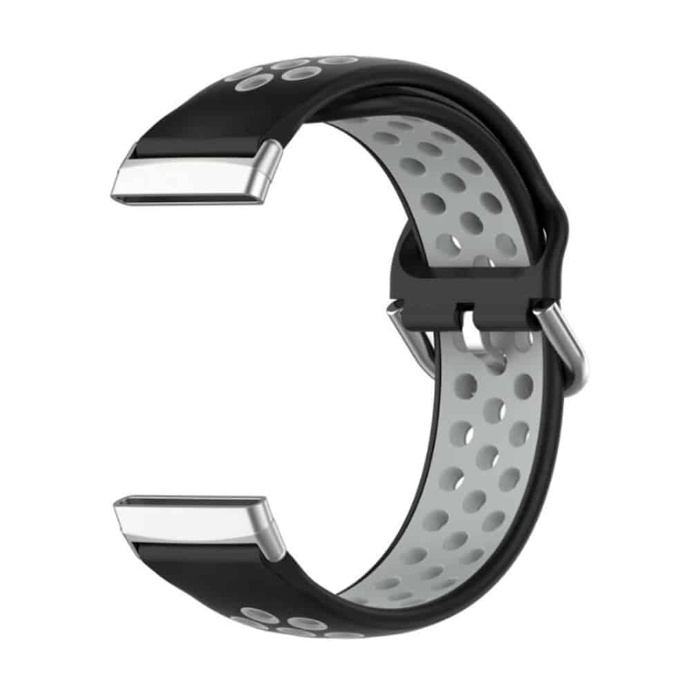 Silicone Band for Fitbit Versa3/Sense - White+Black