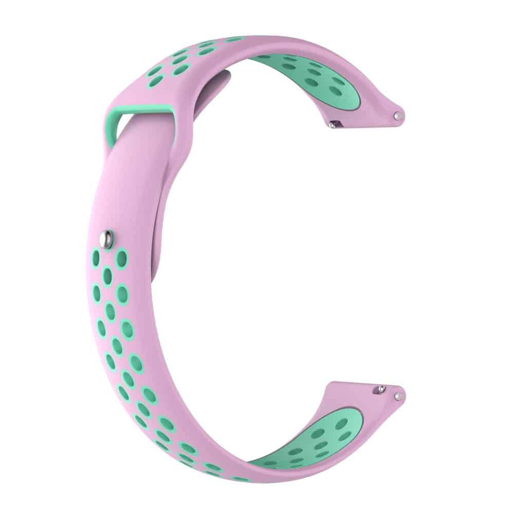Silicone Strap for Garmin Fenix Chronos -Light Pink+Frost Blue
