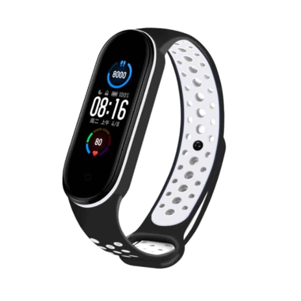Silicone Band for xiaomi band 3/4 - Black+White