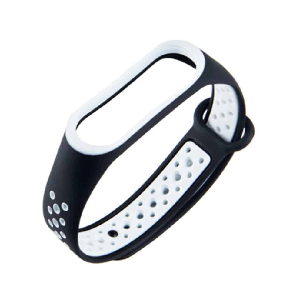Silicone Band for xiaomi band 3/4 - Black+White