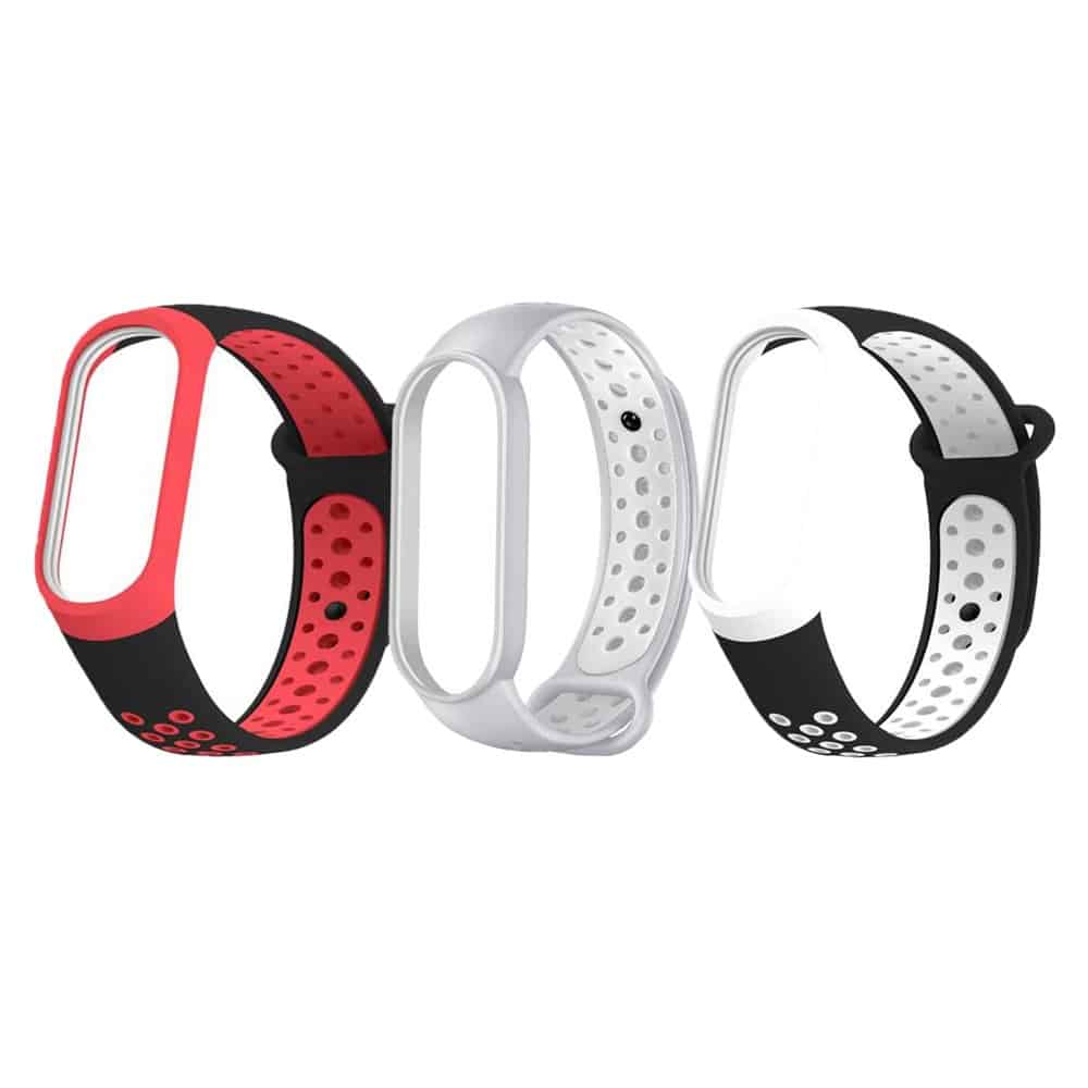 Silicone Band for xiaomi band 3/4 - Black+White