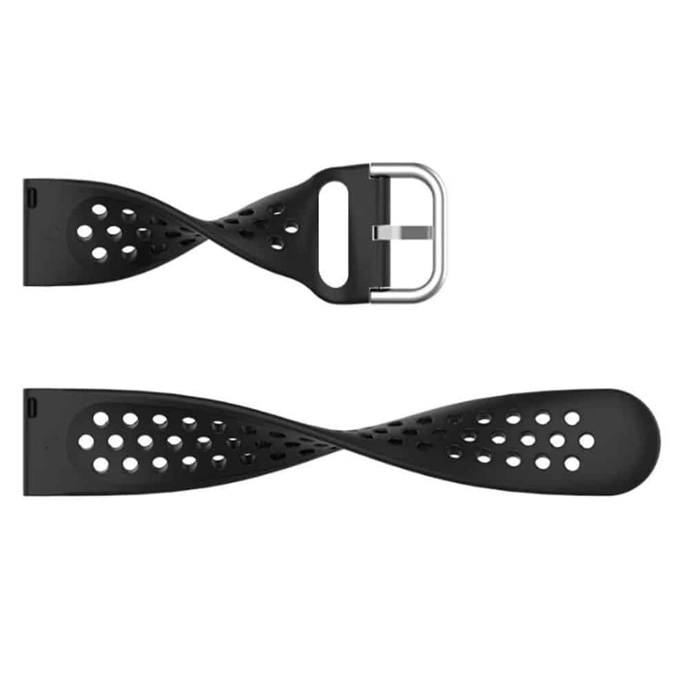 Silicone Band for Fitbit Versa/2/Lite Blaze(23mm) - Black+Grey