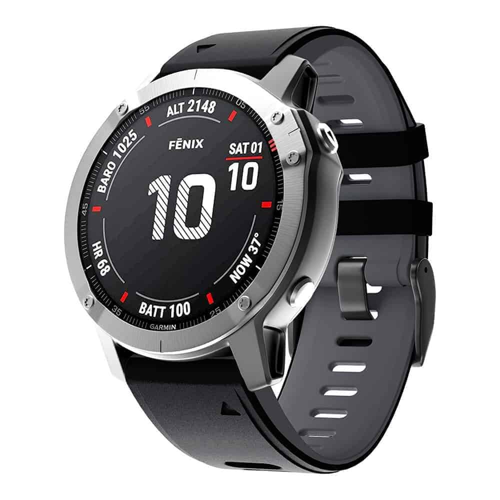 Quick Release Silicone band for Garmin Fenix 5/6/935/945/S60 (22mm) Frost Blue & Blue