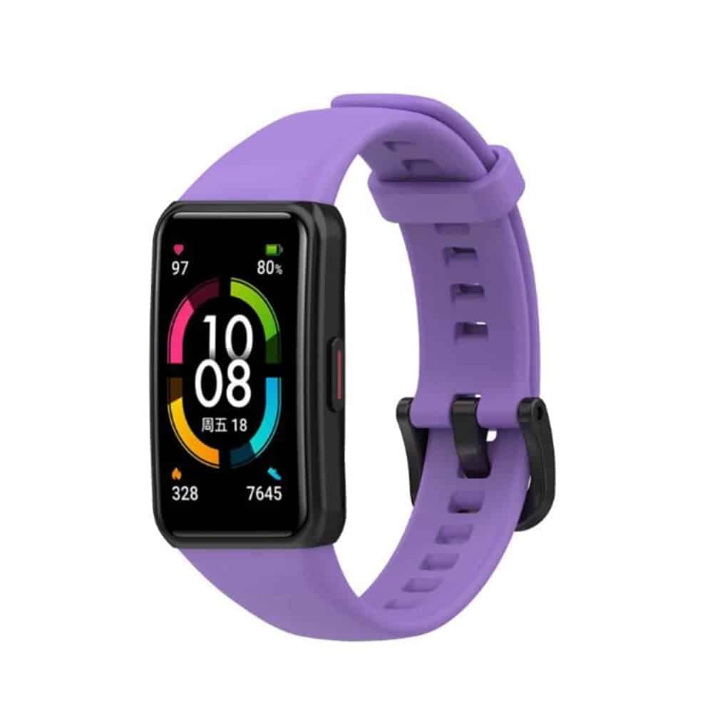 Huawei Band 6/Honor Band 6 replacement silicone strap - Black (S-M)
