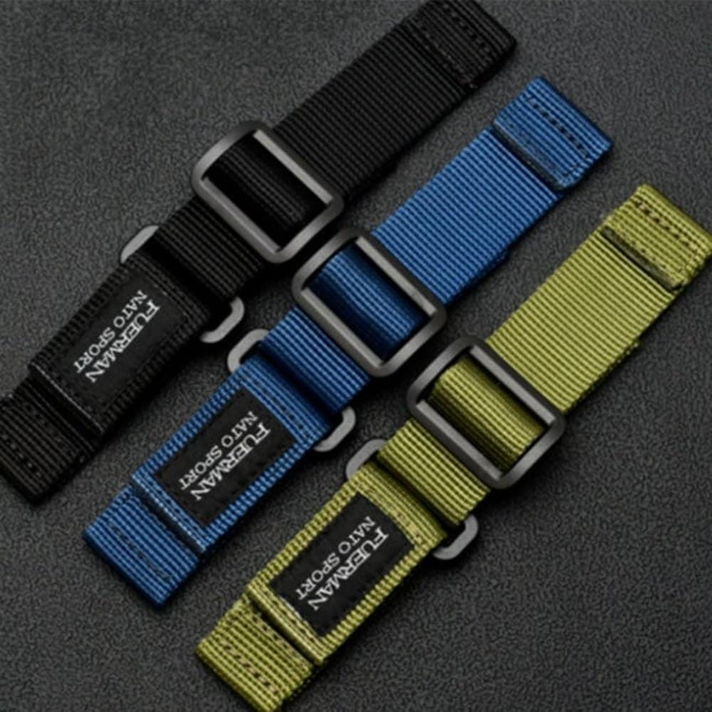 Universal Nylon Replacement Strap 24mm - - Dark Green