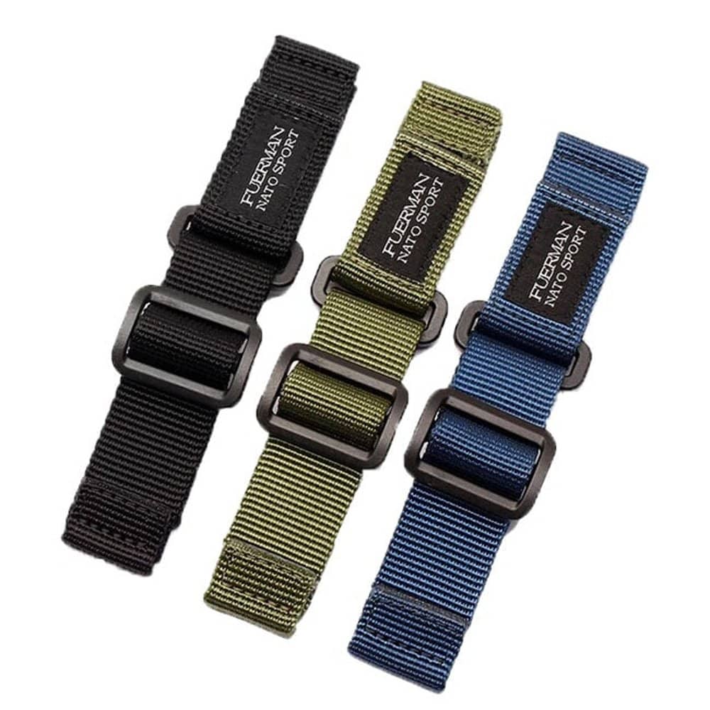 Universal Nylon Replacement Strap 24mm - - Dark Green