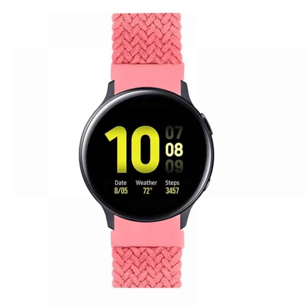 22mm Braided Solo Loop Band,Size:XS(125mm) - Pink