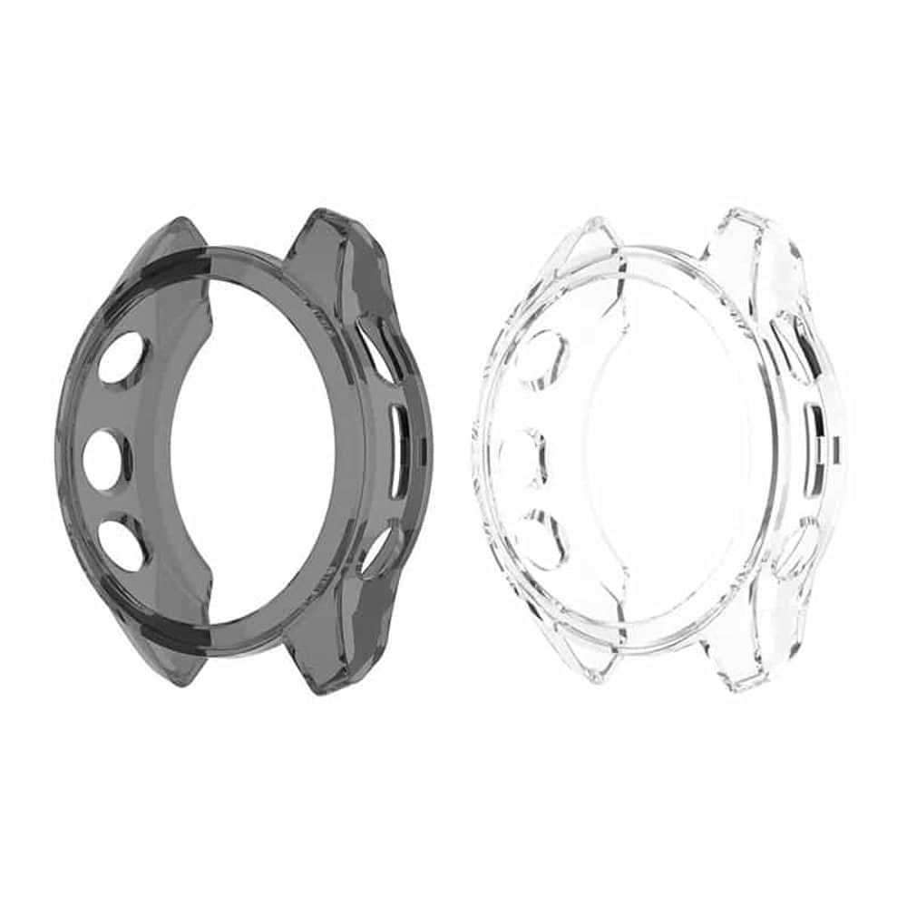 TPU Protective Bumper Cover for Garmin Fenix 7S- Clear Black 42mm