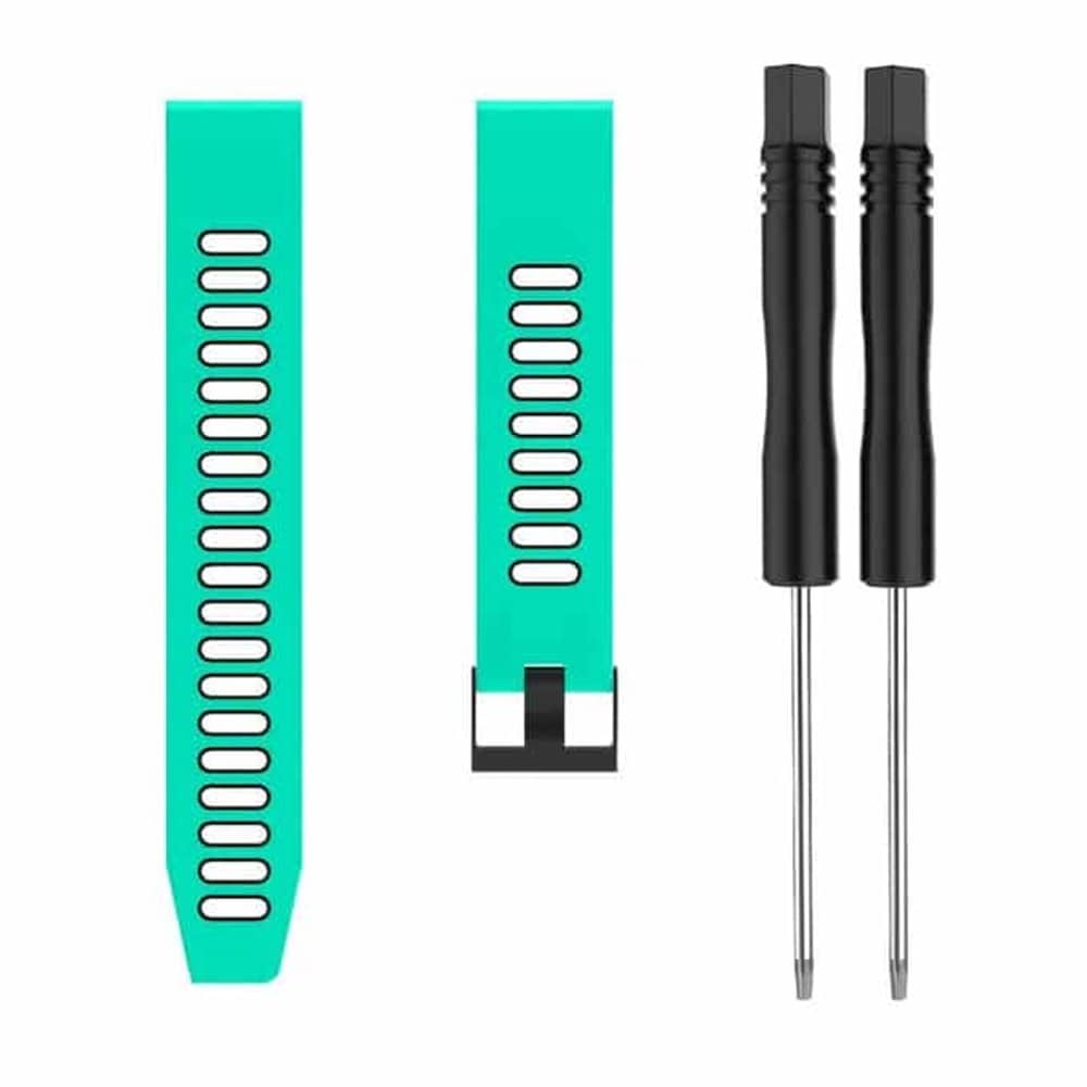 26mm Quick Fit Garmin Fenix 5X Silicone Strap -Frost Blue +Black(5X/6X/3/3HR)