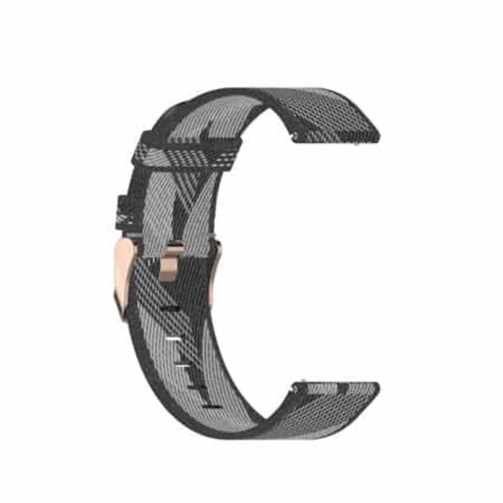 18mm Garmin Vivomove 3S/Vivoactive 4S nylon strap - Grey strips