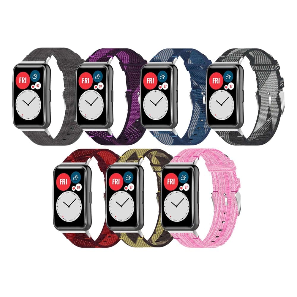 Sporty Woven Nylon Band for Huawei Watch Fit - Yellow
