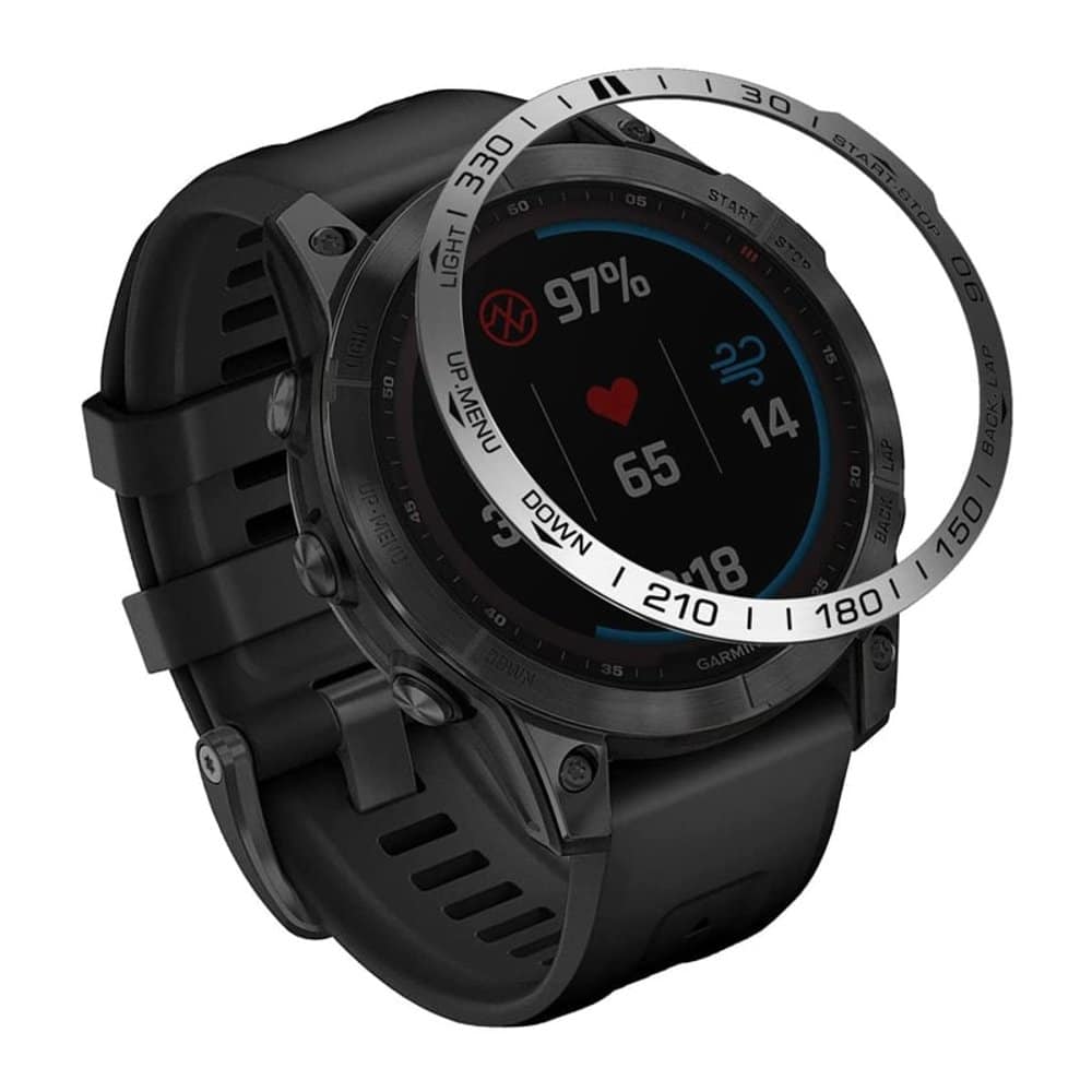 Bezel for Garmin Fenix 7X watch - Silver