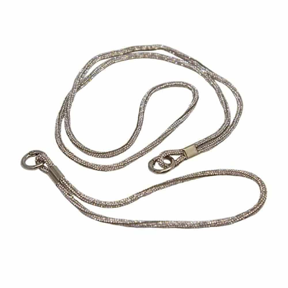 Universal Cell Phone Diamond Lanyard Compatible with all smart phone - 1x Diamond Nylon Neck Strap, 1x Diamond Wrist Strap(20cm) - Silver