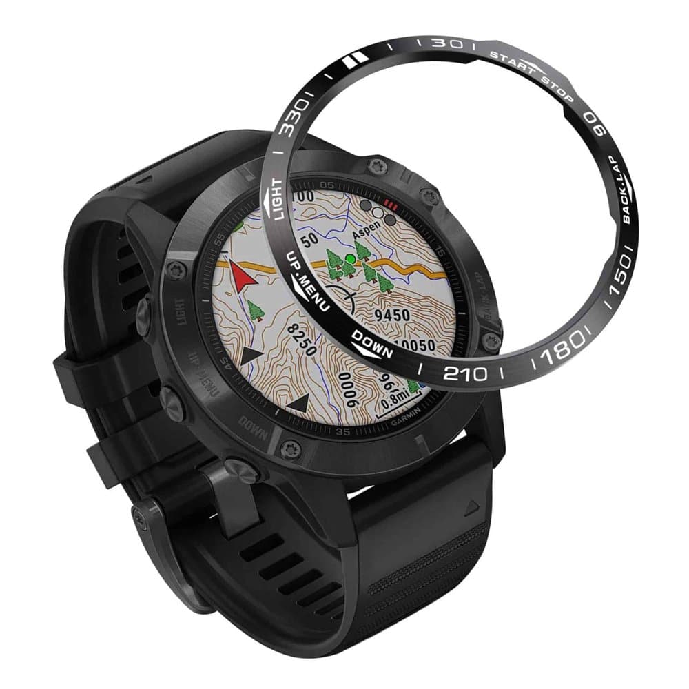 Garmin Fenix 6/Fenix 6 Pro stainless-steel watch bezel - Black