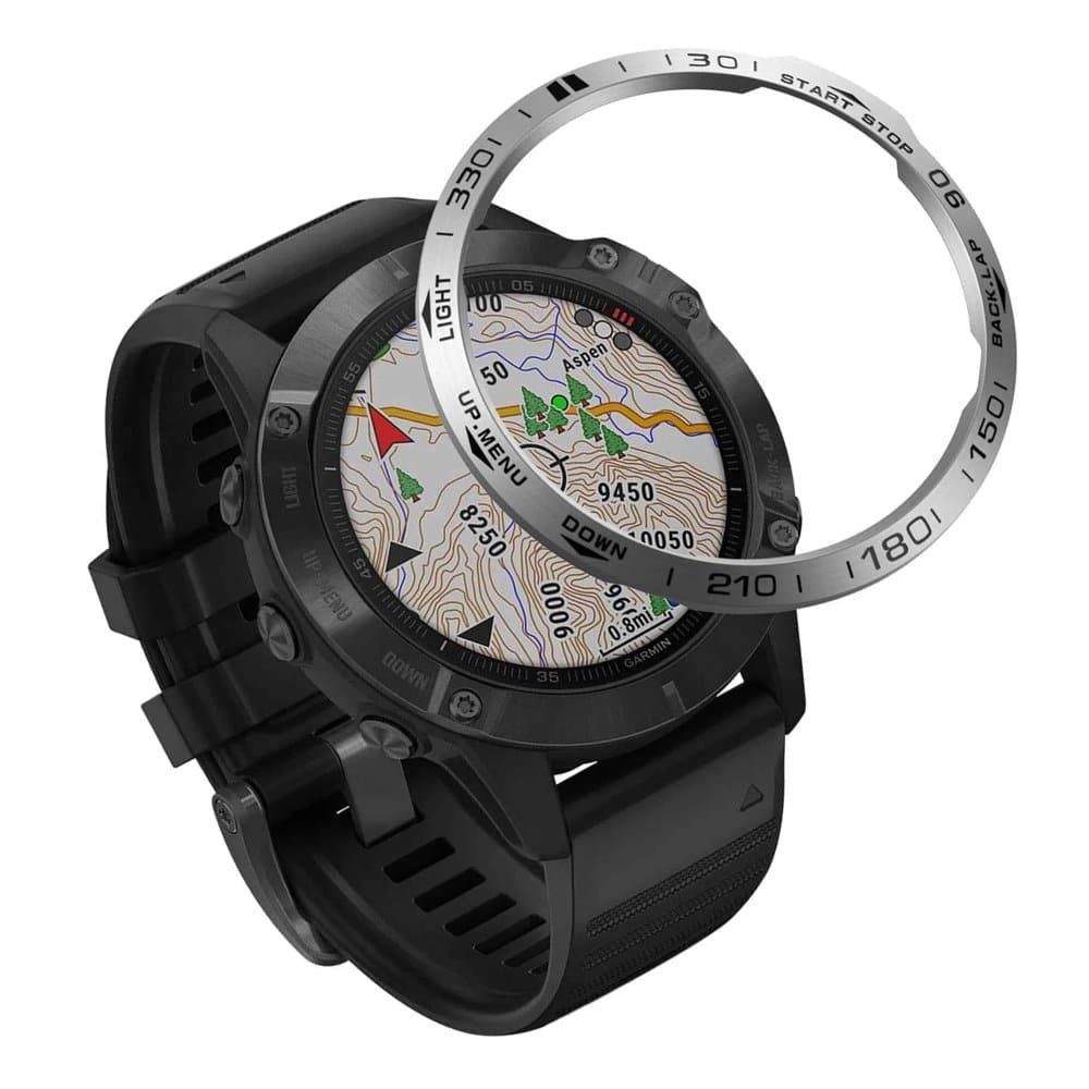 Garmin Fenix 6S stainless-steel ring watch bezel - Silver