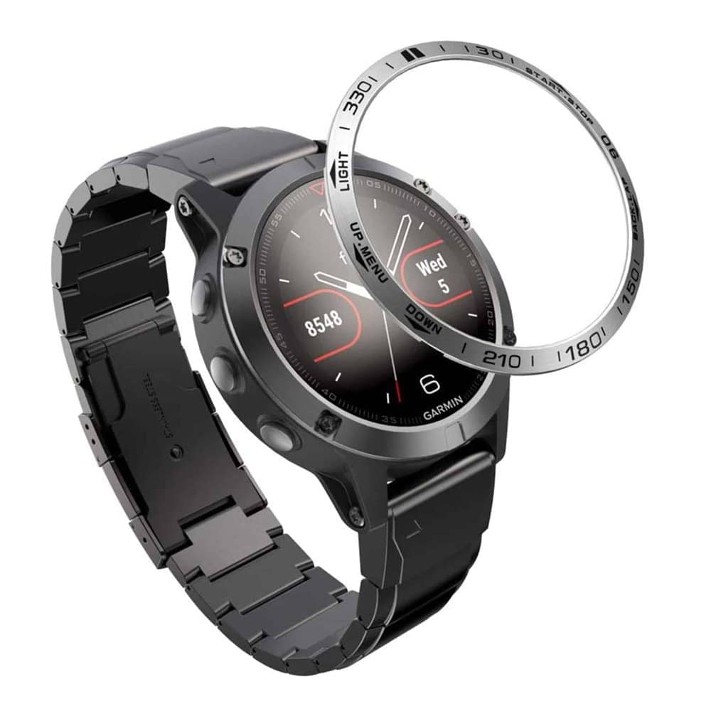 Garmin Fenix 5/5 Plus stainless steel watch bezel - Blue