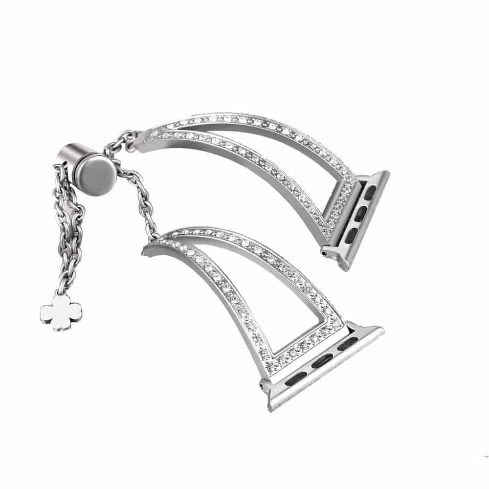 Jewelry Bracelet Strap for 42/44/45/49mm Apple Watch - Black