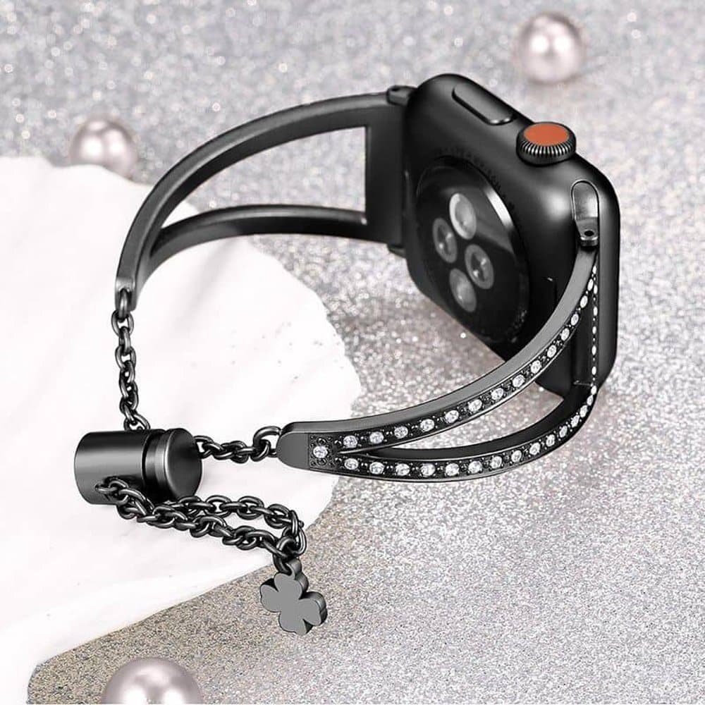 Jewelry Bracelet Strap for 42/44/45/49mm Apple Watch - Silver