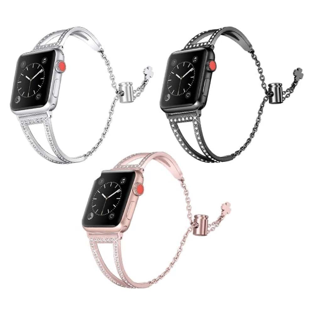 Jewelry Bracelet Strap for 42/44/45/49mm Apple Watch - Silver