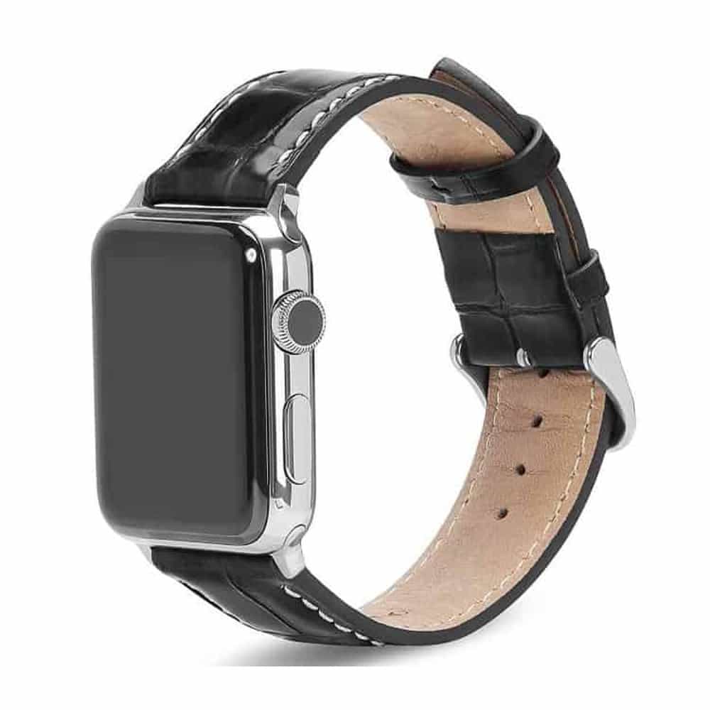 Stylish Leather Strap for Apple iWatch 38/40/41mm - Black