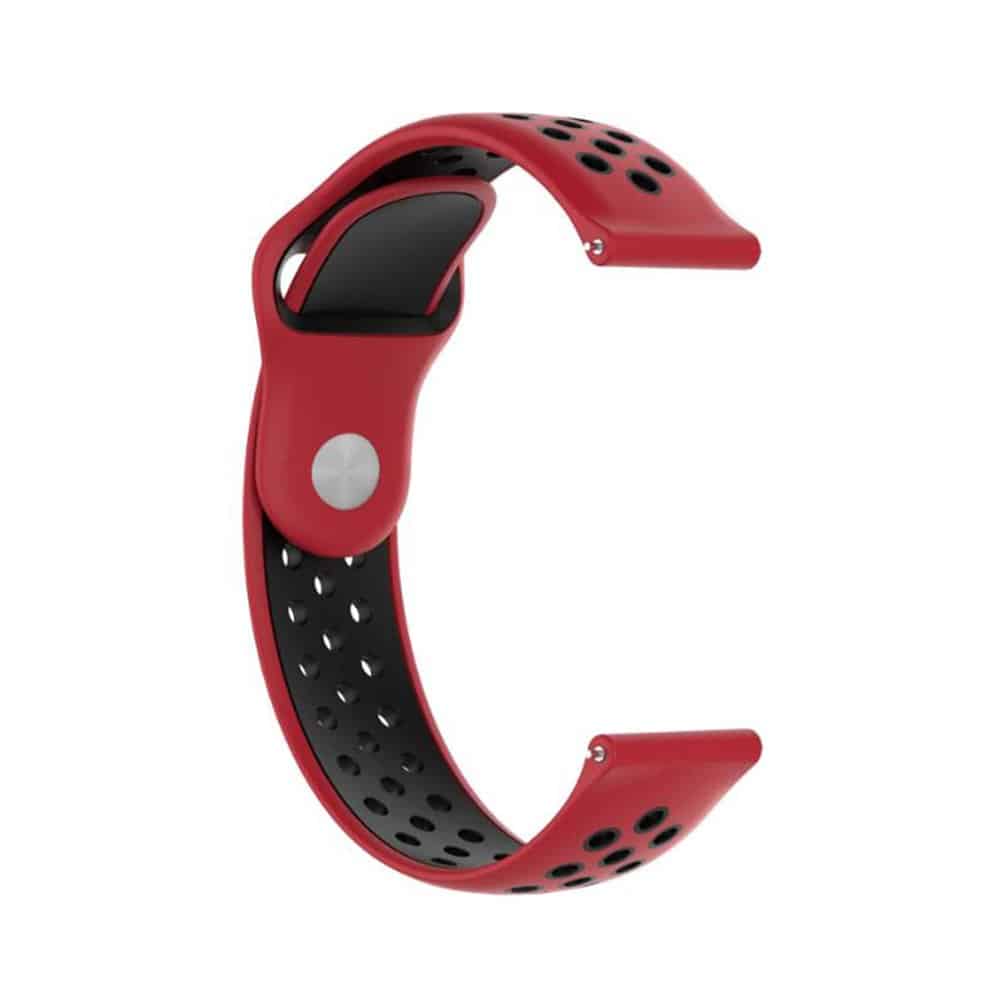 22mm Samsung Gear Sport silicone strap - Black & green