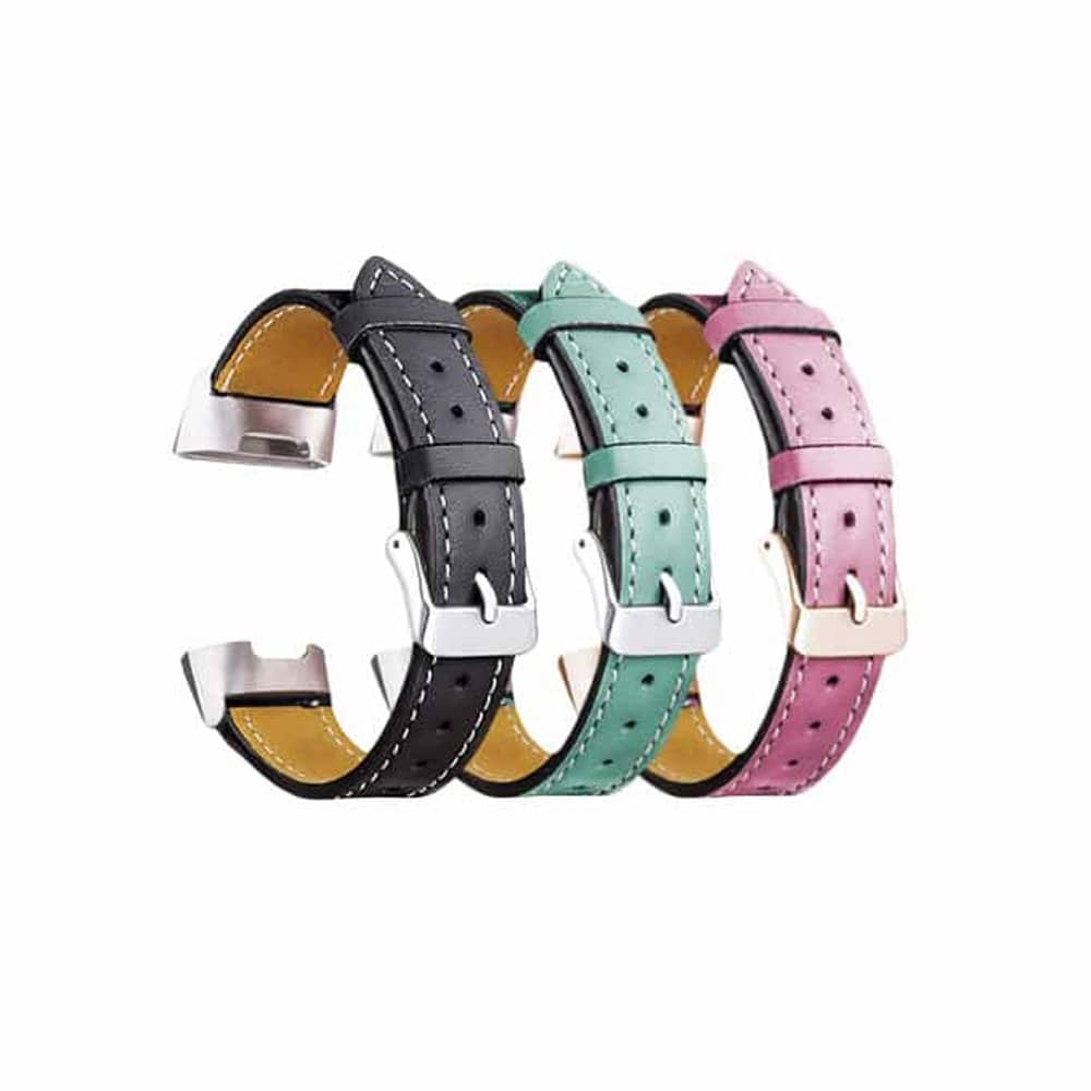 PE Leather Strap for Fitbit Charge 3/4, Sense - Frost Green