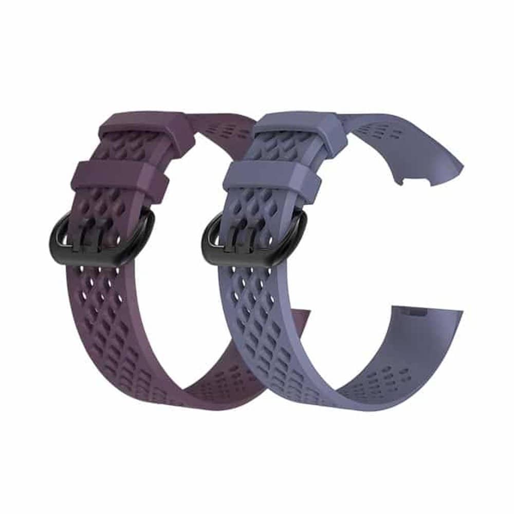 Silicone Strap for Fitbit Charge 3/4 M/L - Dark Purple 22mm