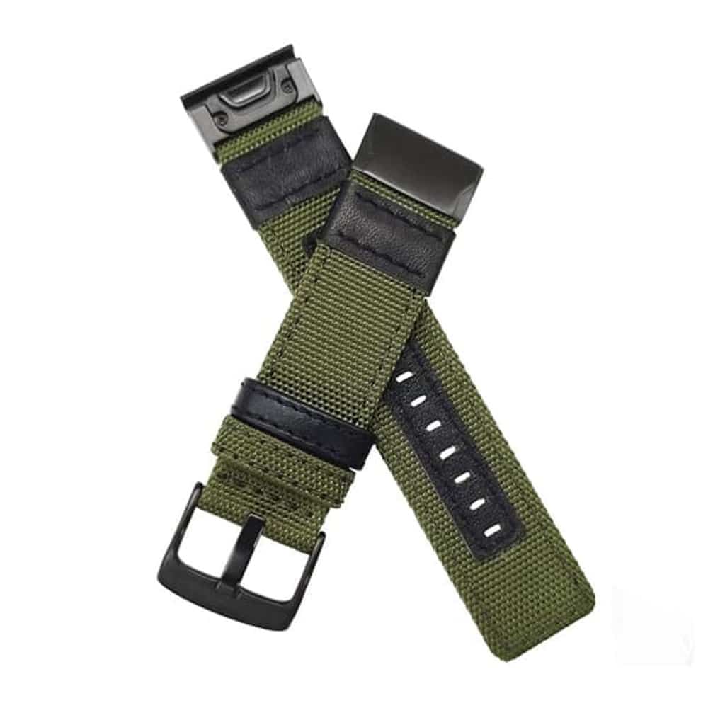 Quick Fit 26mm NOTA Nylon Durable Sweatproof Watch Band Strap for Garmin Fenix 5X/5X Pus/Fenix 3/3 HR/D2/Descent Mk1 - Black