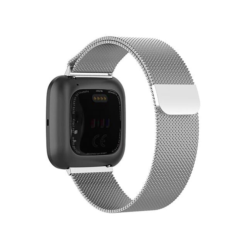 Stainless Steel Milanese Loop Strap for Fitbit Charge 2 M/L -Black