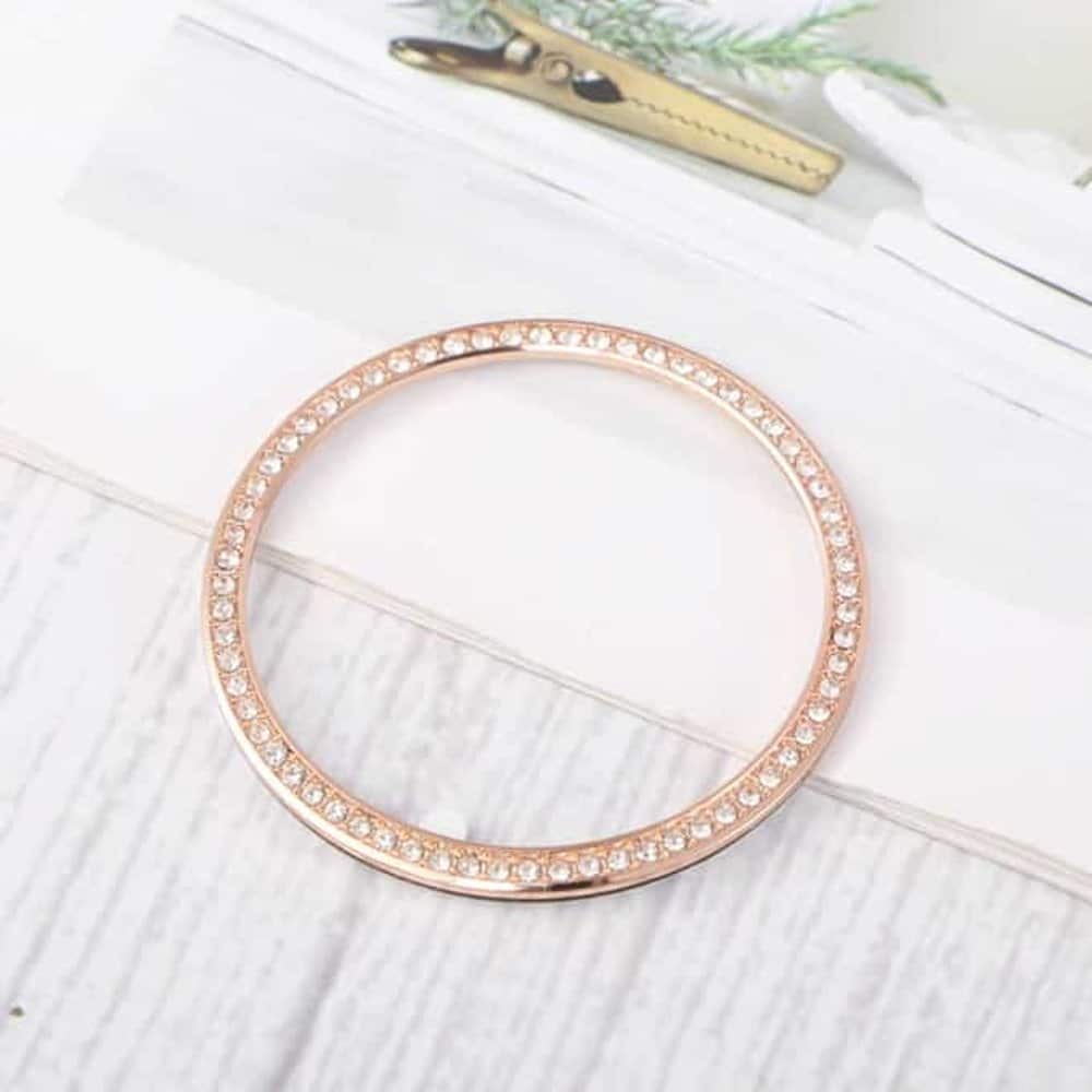 crystal bezel ring adhesive cover for Samsung watch 42mm - Rose Gold