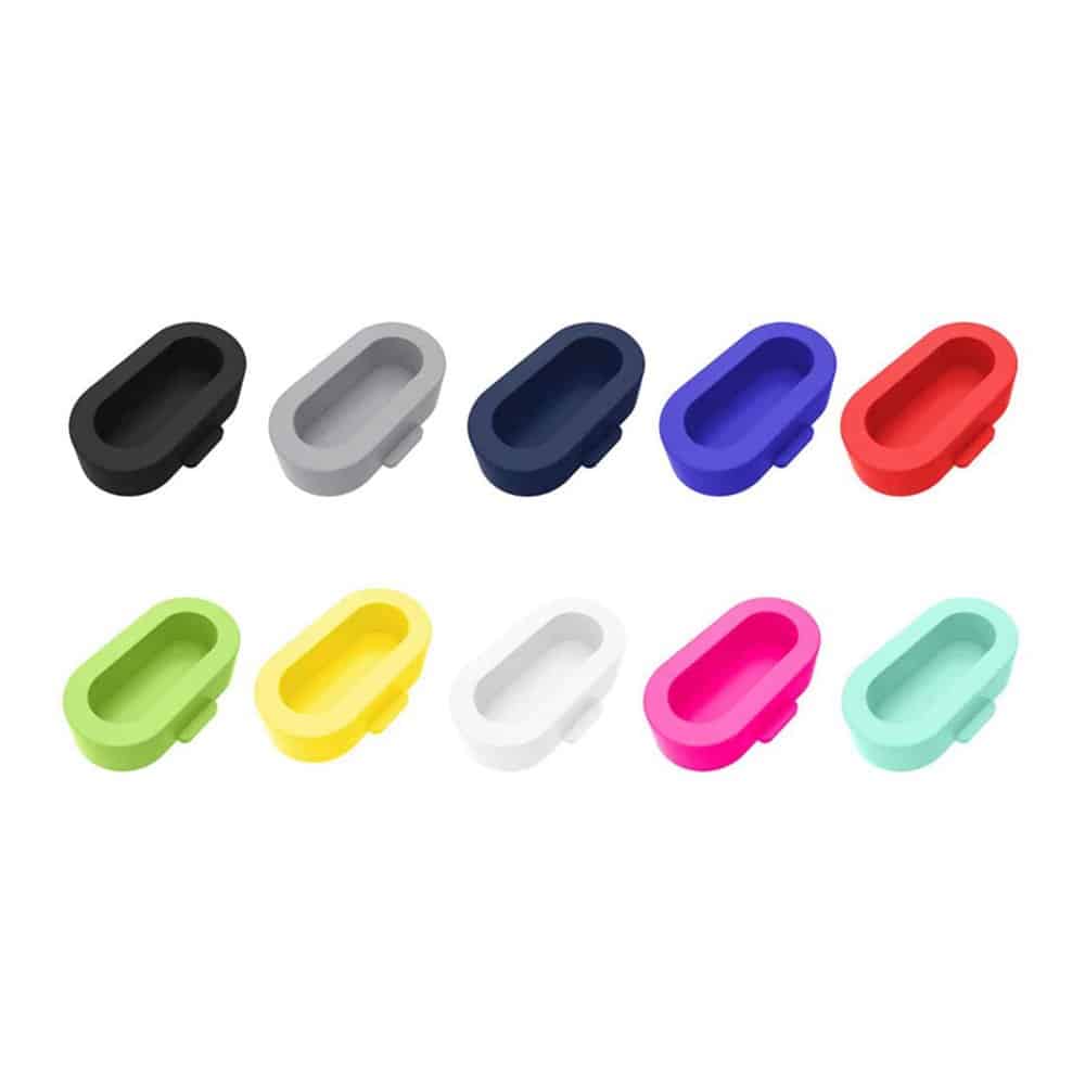 Garmin Fenix 6 charging port anti-dust silicone plugs pack -(x10) Black