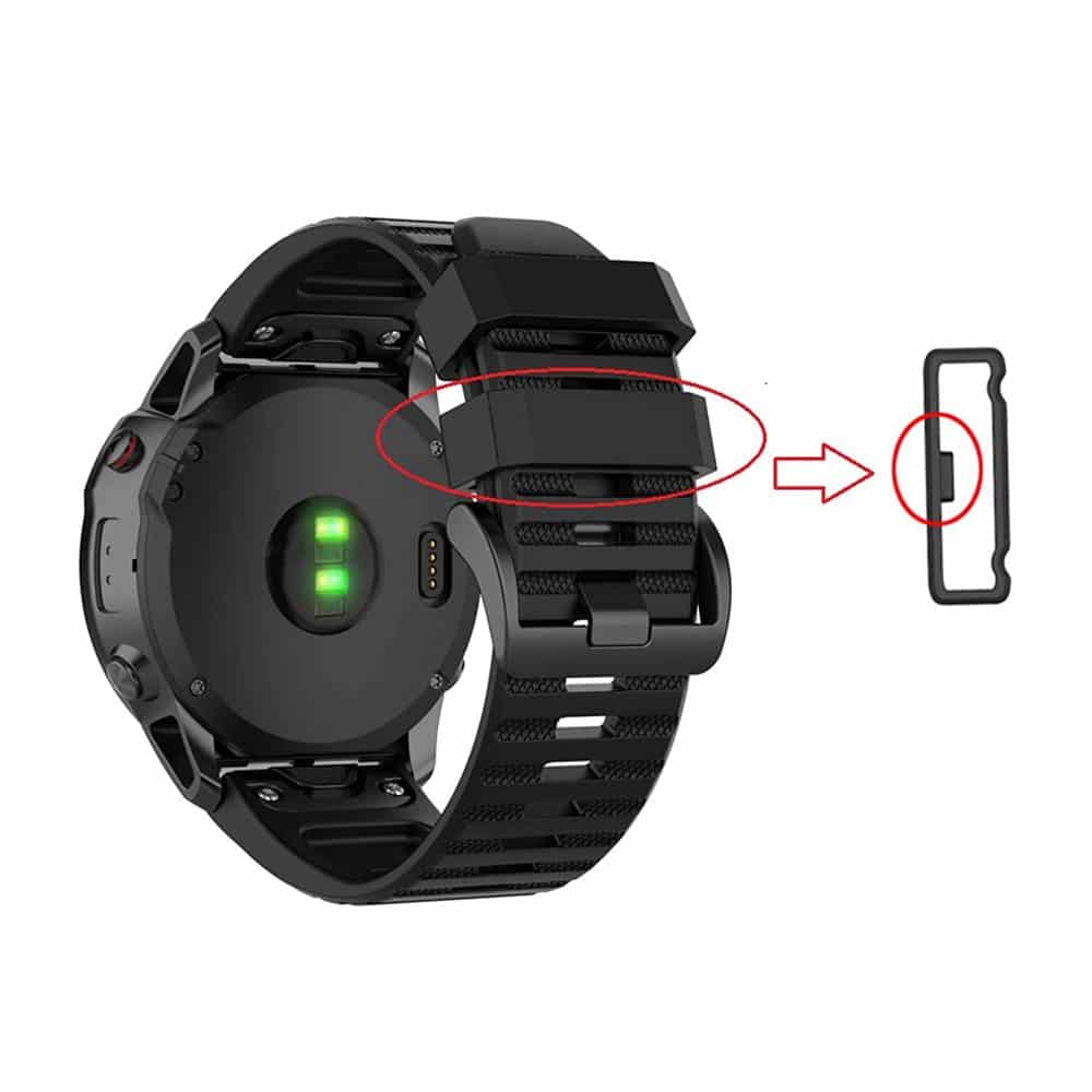 Watch 16MM Silicone Strap Band Saver 4pc - Black