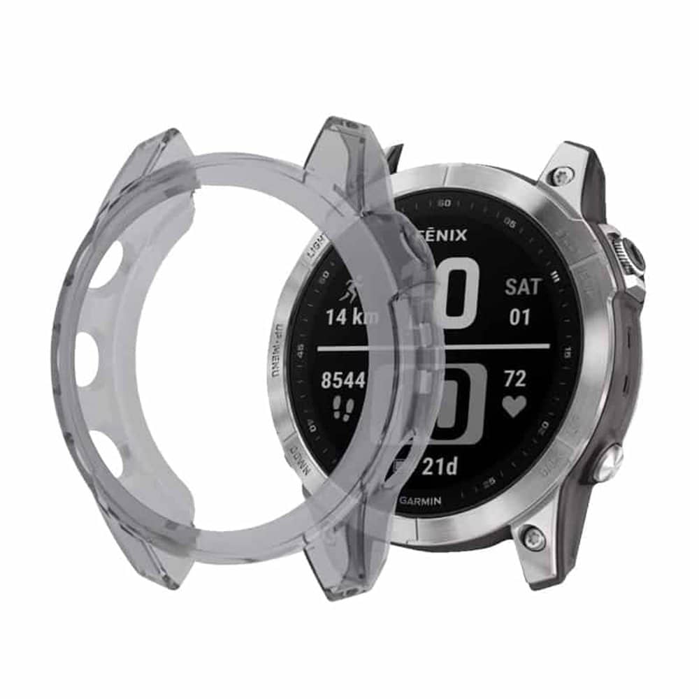 TPU protective Cover for Garmin Fenix 7/Fenix 7 Solar/Fenix 7 Sapphire Solar - Clear Black