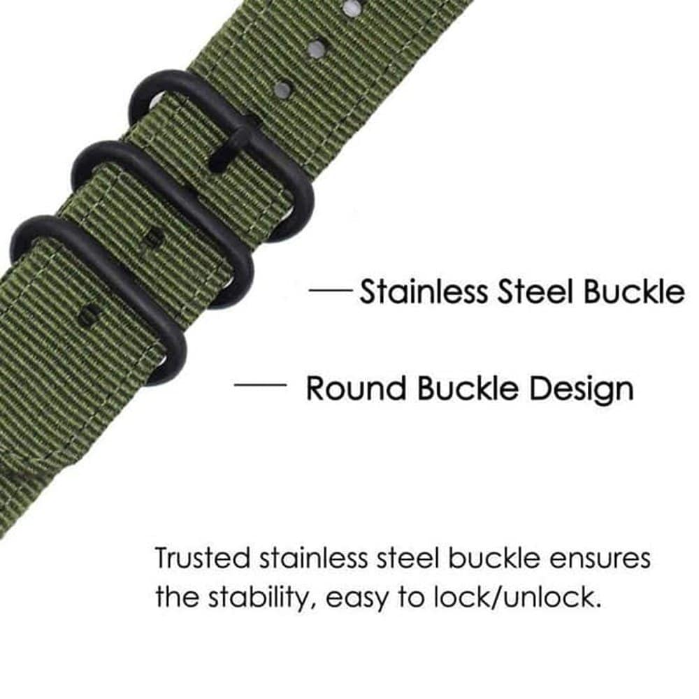 Nylon Replacement Bands 26mm Watch Strap Band Accessory with Pins and removal tools for Garmin Fenix 3 / Fenix 3 HR, Fenix 5X / 6X / 7X Smart Watch - Green