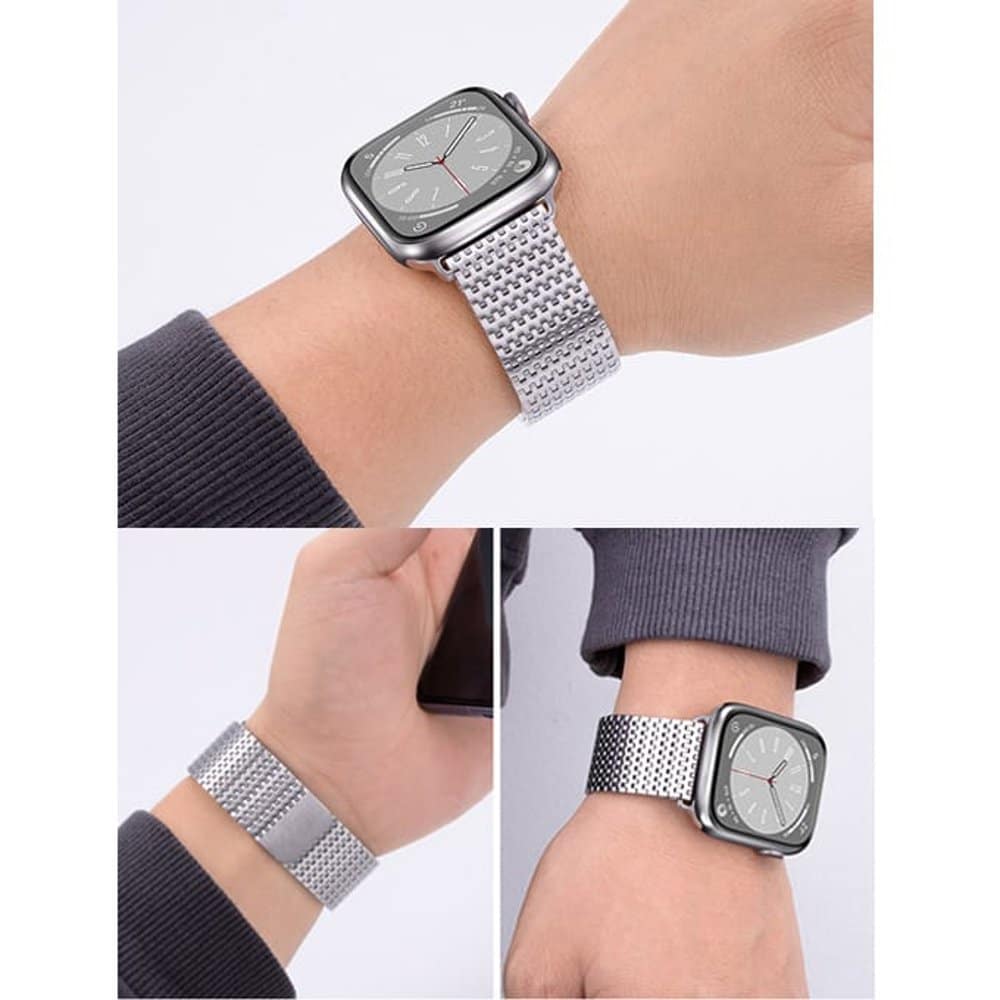 Needle chain magnetic absorption steel band for Apple 38/40/41mm watch - Black