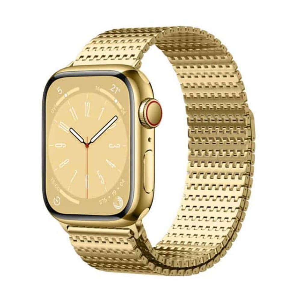 Needle chain magnetic absorption steel band for Apple 42/44/45/49mm watch - Rose Gold