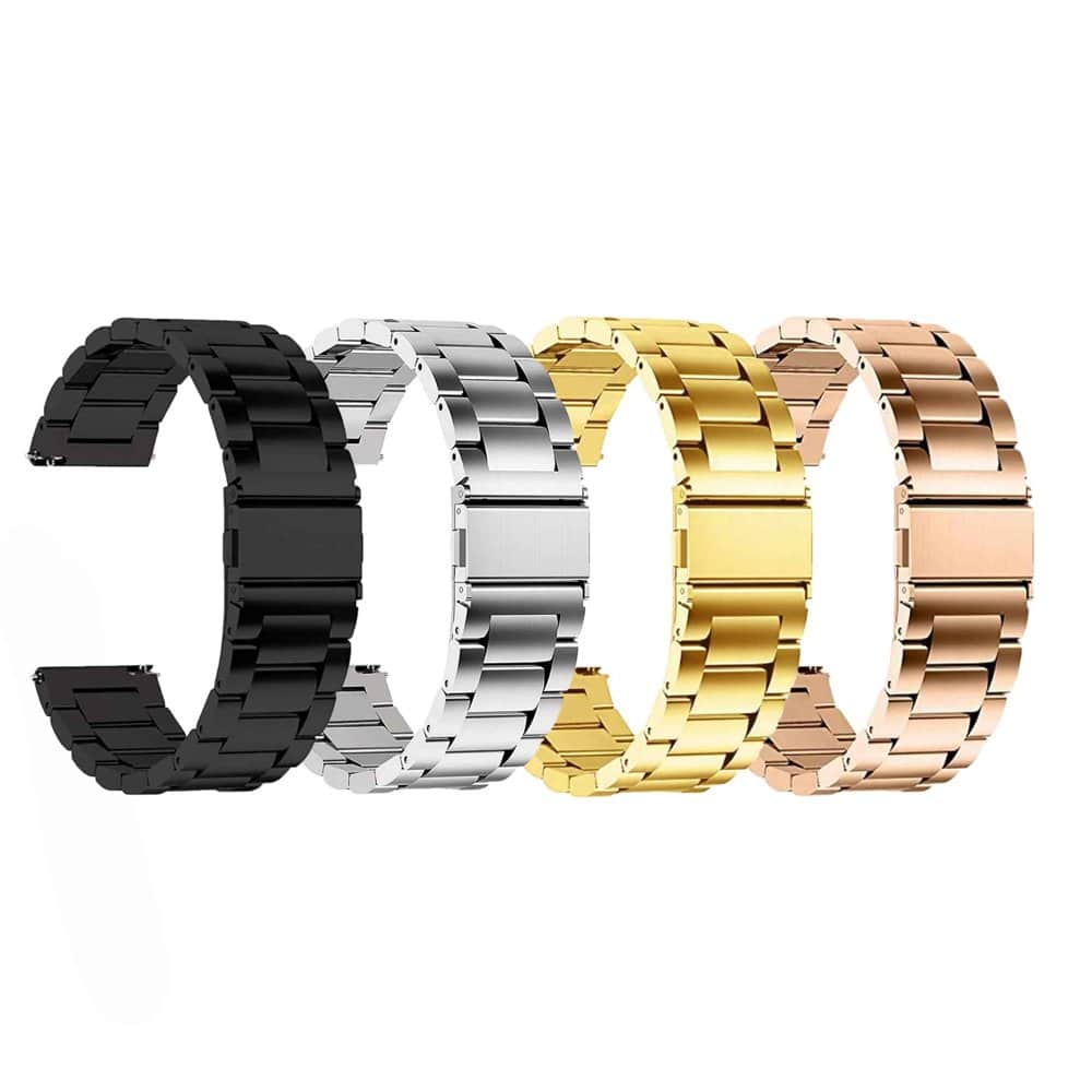 24mm watch 3 links stainless-steel strap - Rose gold