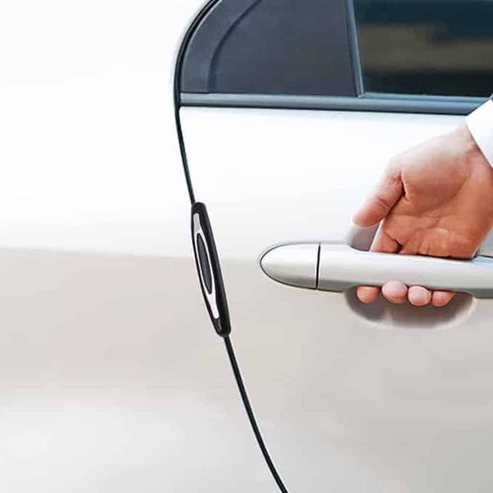 Universal Anti-Scratch Car Door Edge Guard Bumper x4- White