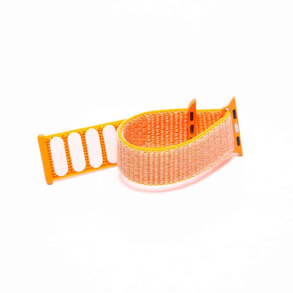 Velcro Nylon Strap for 42/44/45/49mm Apple Watch- Yellow