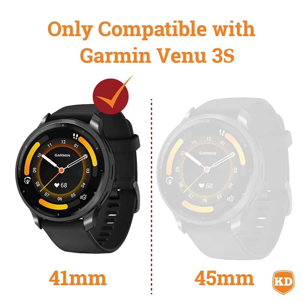 TPU Protective Case for 41mm Garmin Venu 3S- Black