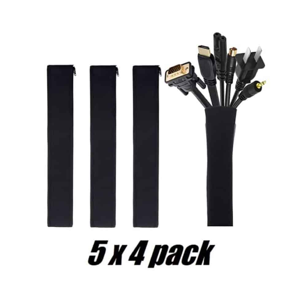 Home Office Electronic Cable Management Sleeve Organiser 4 Set