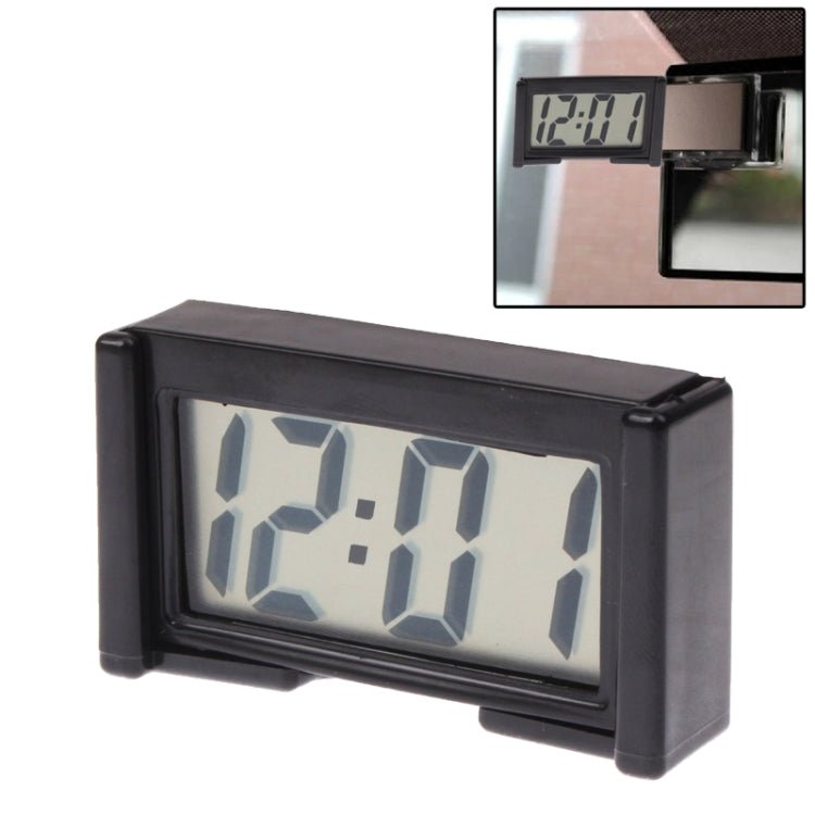 LCD Digital Electronic Car Clock Car Interior Accessory Date Calendar Time Display Black
