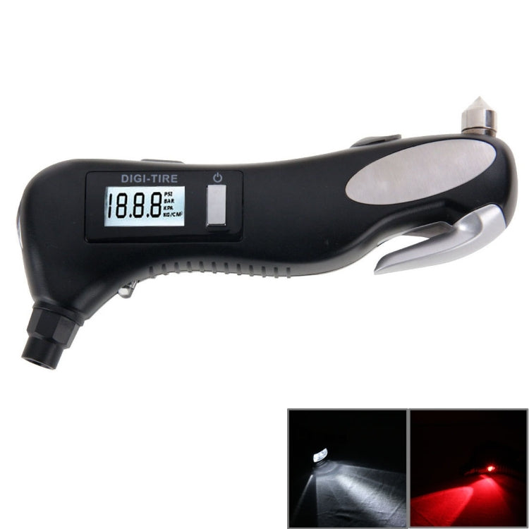 LCD Display Screen Digital Tire Gauge with LED Flashlight Pressure Range 2 150PSI