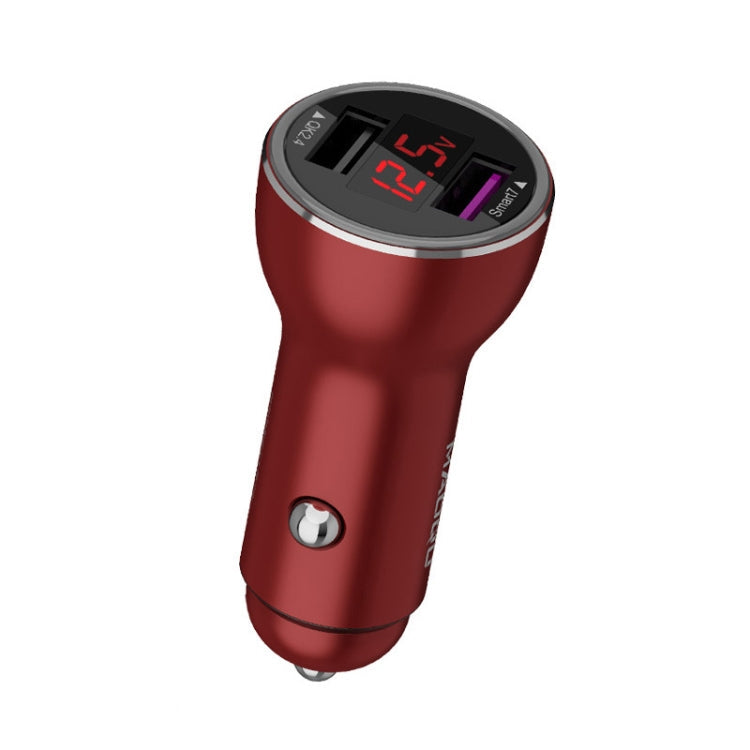 QIAKEY QK505L Dual Ports Fast Charge Car Charger Red
