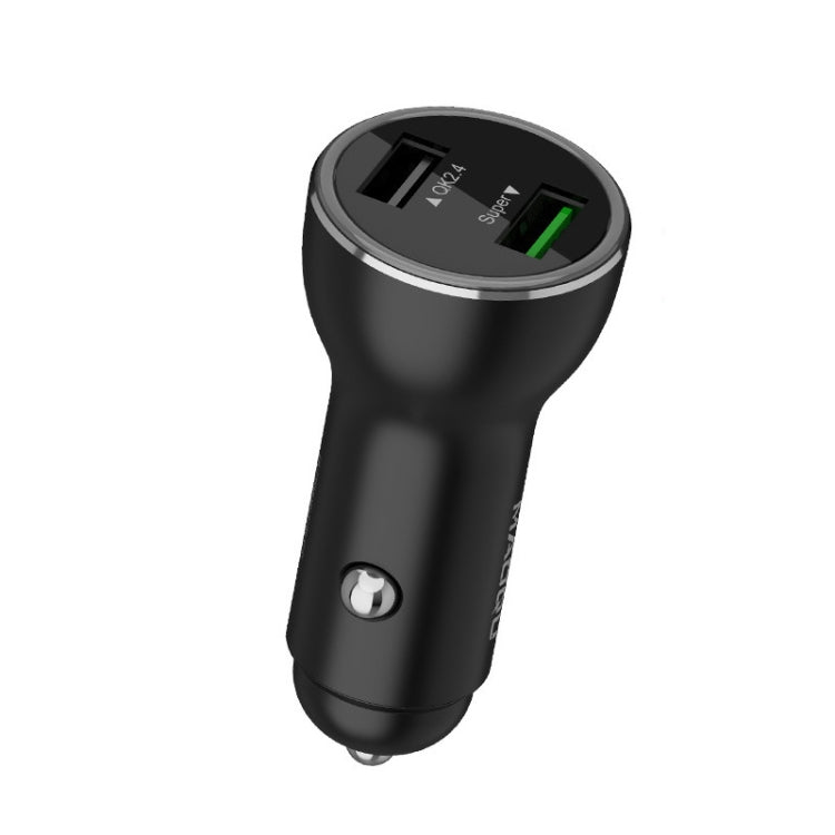 QIAKEY QK739 Dual Ports Fast Charge Car Charger Black