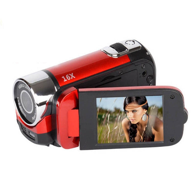 16X Digital Zoom HD 16 Million Pixel Home Travel DV Camera US Plug Red