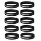 Silicone Band (it is a experience),22cm Color:black & white L/XL x10 Combo